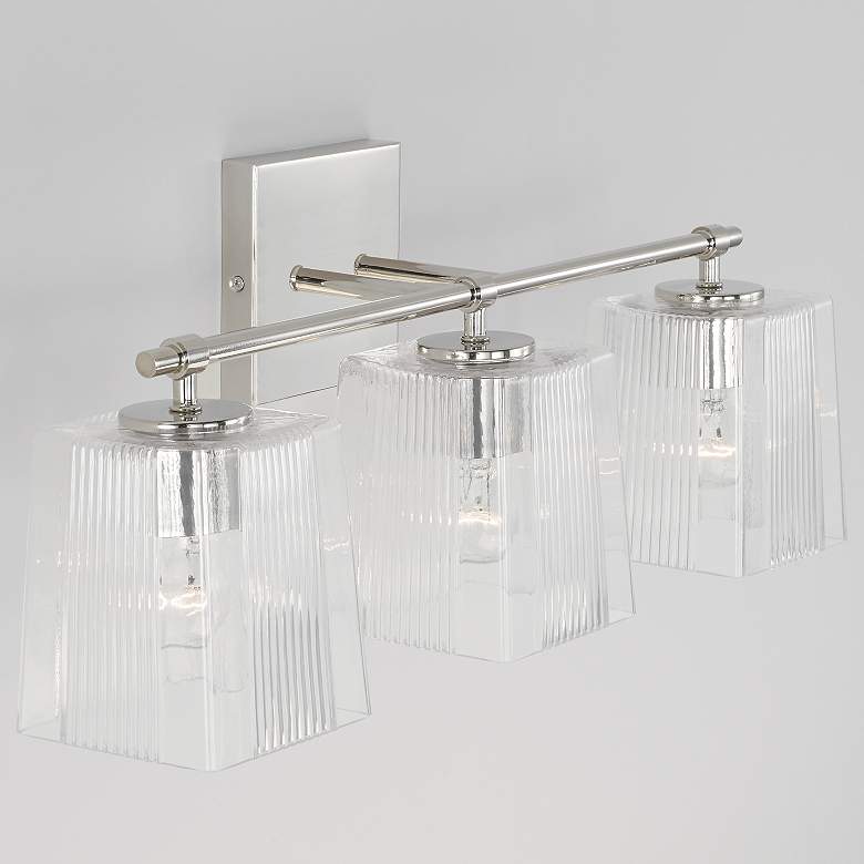 Image 3 Capital Lighting Lexi 3 Light Vanity Polished Nickel more views