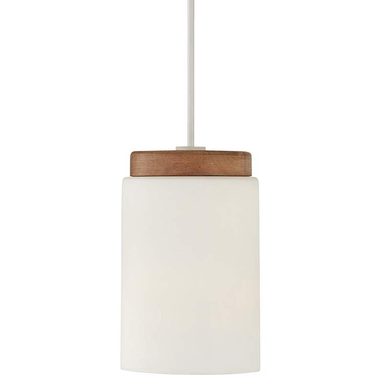 Image 2 Capital Lighting Liam 1 Light Pendant Light Wood and White