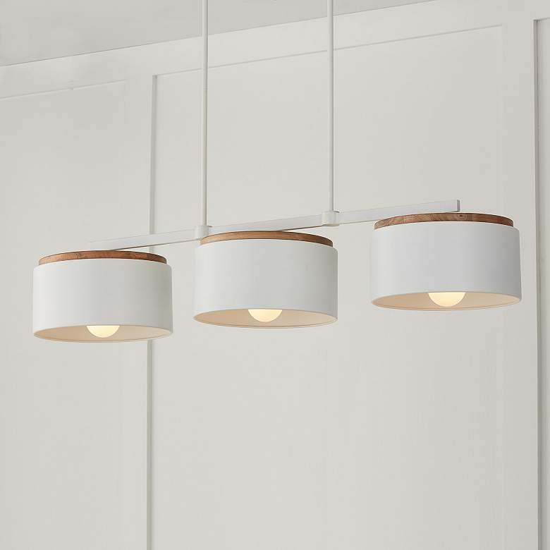 Image 1 Capital Lighting Liam 3 Light Island Light Wood and White
