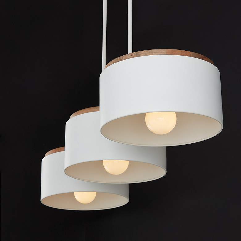 Image 3 Capital Lighting Liam 3 Light Island Light Wood and White more views