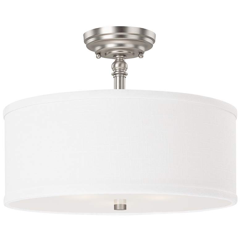 Image 1 Capital Lighting Loft 3 Light Semi-Flush Matte Nickel