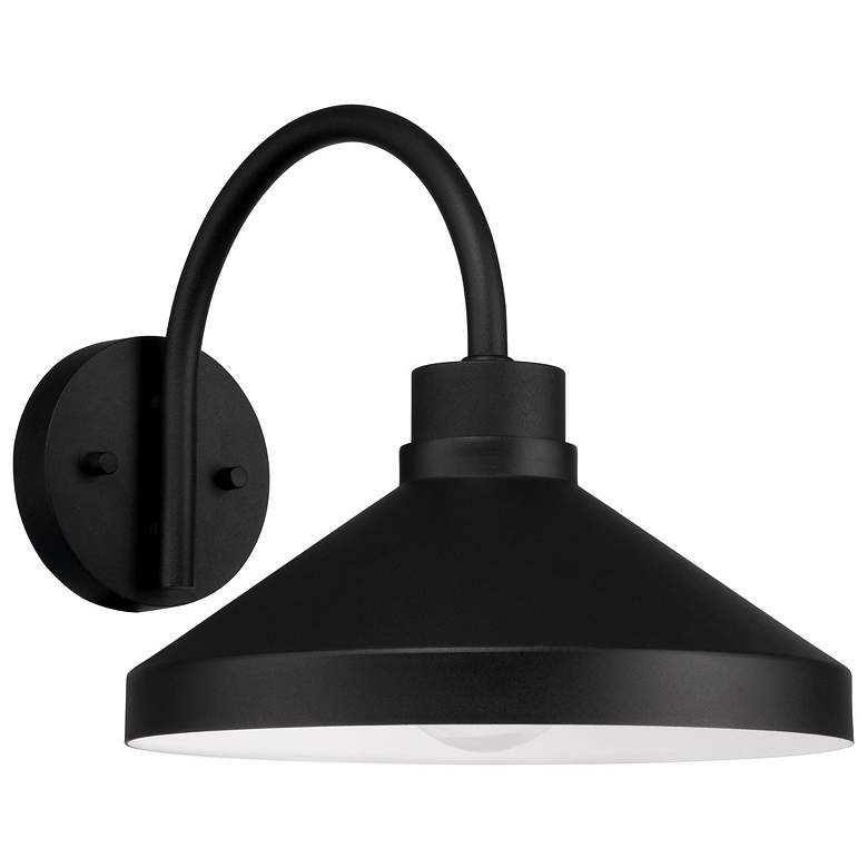 Image 1 Capital Lighting Lofton 1 Light Outdoor Wall Lantern 11.25" Black