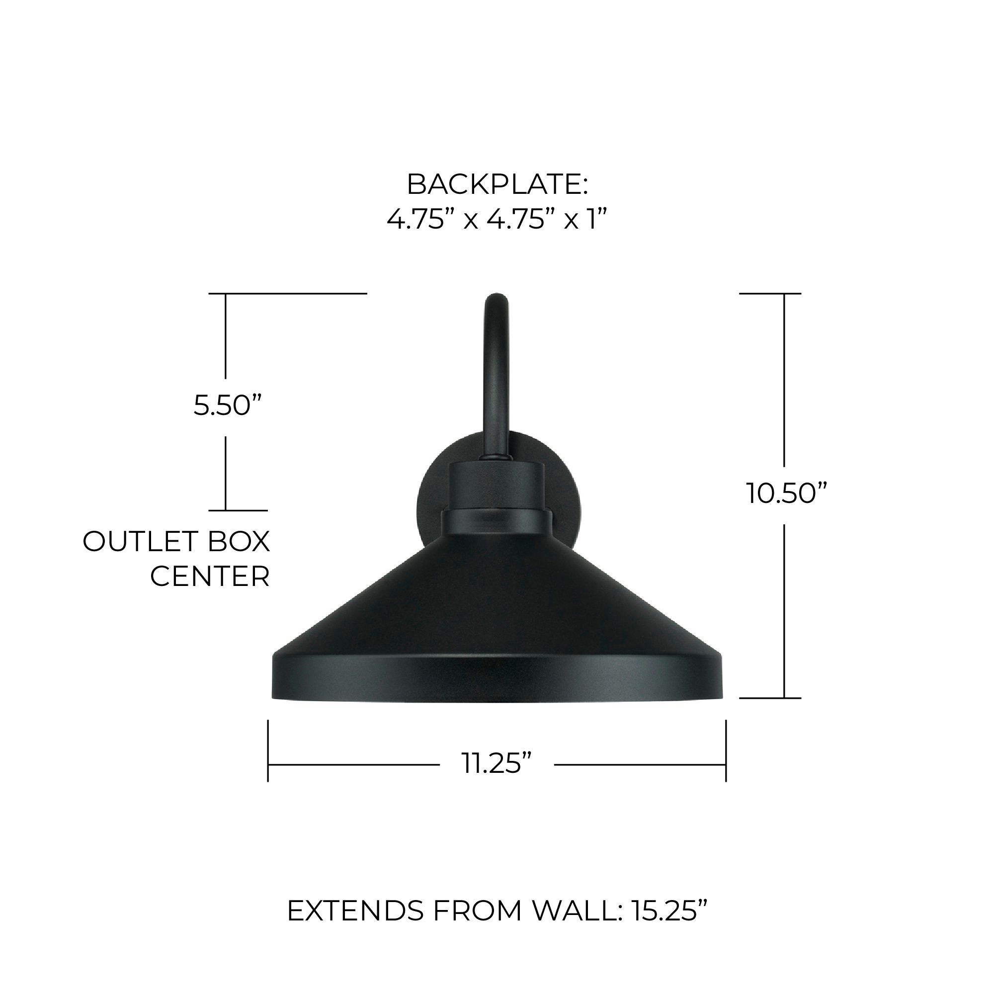 Image 6 Capital Lighting Lofton 1 Light Outdoor Wall Lantern 11.25" Black more views