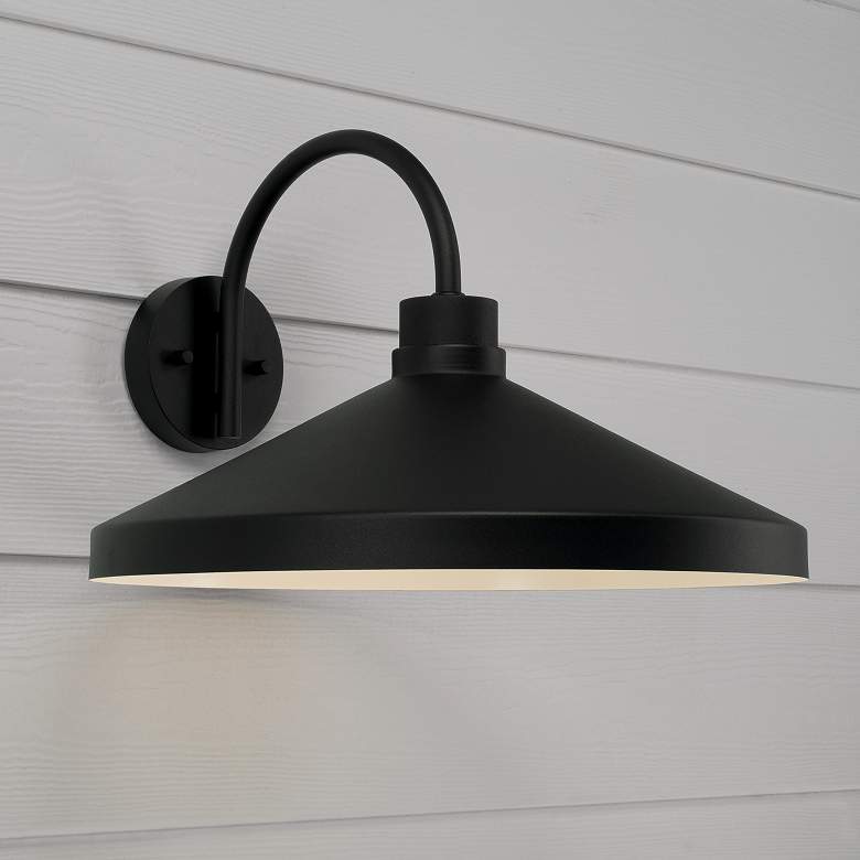 Image 3 Capital Lighting Lofton 1 Light Outdoor Wall Lantern 17.25" Black more views