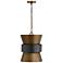 Capital Lighting Loren 13" Wide Patinaed Brass and Dark Zinc Pendant