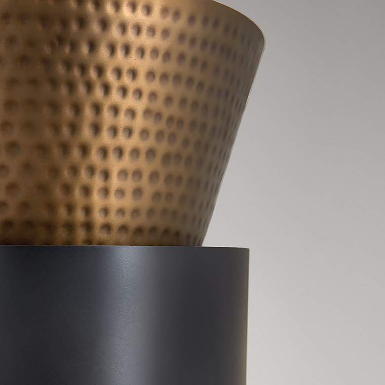 Image 3 Capital Lighting Loren 13" Wide Patinaed Brass and Dark Zinc Pendant more views