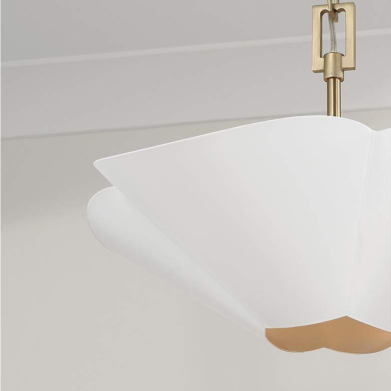Image 6 Capital Lighting Maeve 4 Light Pendant 18.5" Matte Brass and White more views
