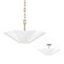 Thumbnail3 of Capital Lighting Maeve 4 Light Pendant 23.25" Matte Brass and White more views