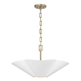 Image5 of Capital Lighting Maeve 4 Light Pendant 23.25" Matte Brass and White more views