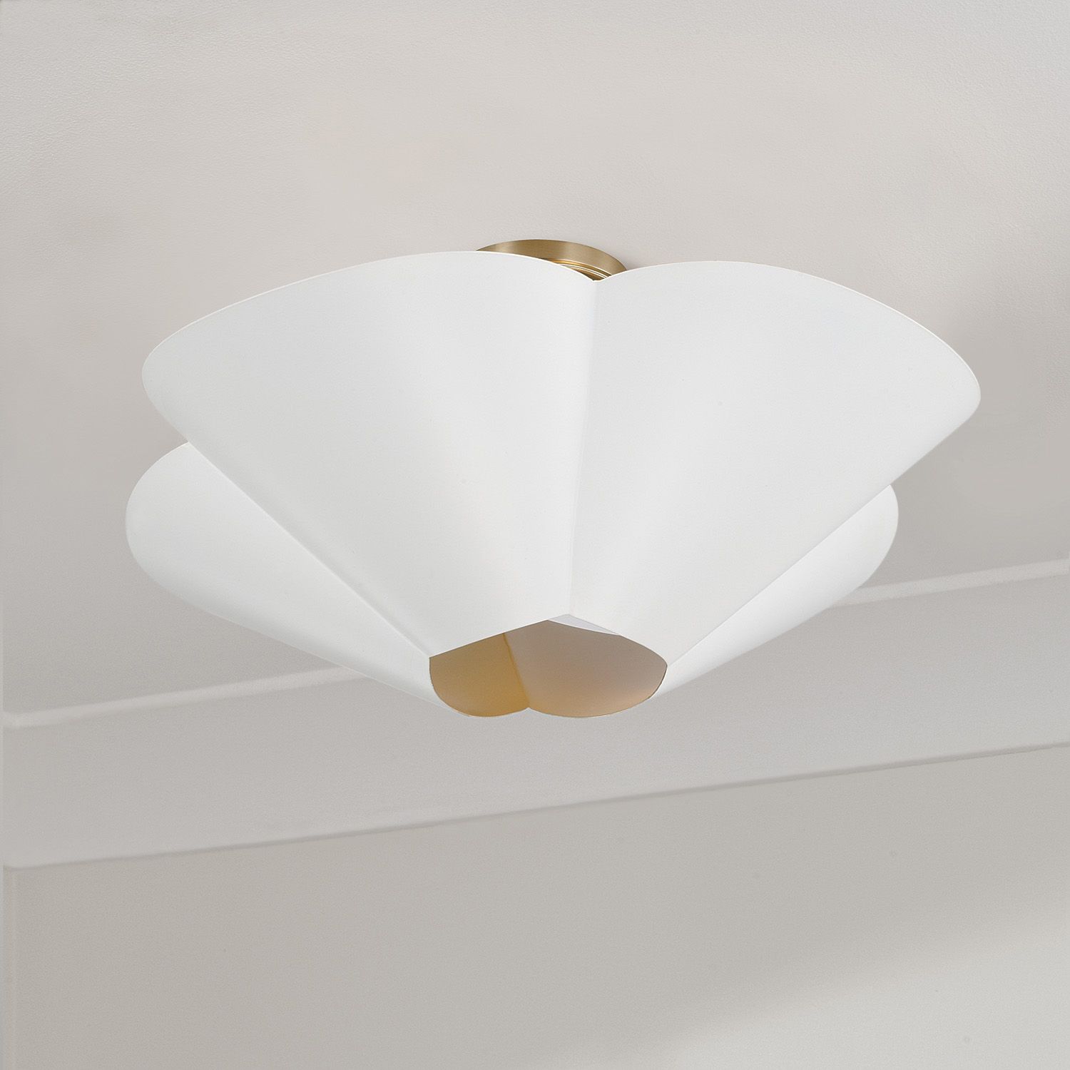 Capital Lighting Maeve 4 Light Pendant 23.25" Matte Brass and White