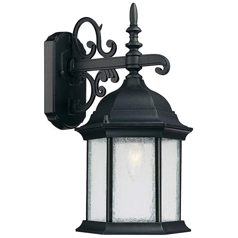 Image 1 Capital Lighting Main Street 1 Light Outdoor Wall-Lantern Black