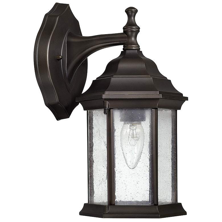 Image 1 Capital Lighting Main Street 1 Light Outdoor Wall-Lantern Old Bronze