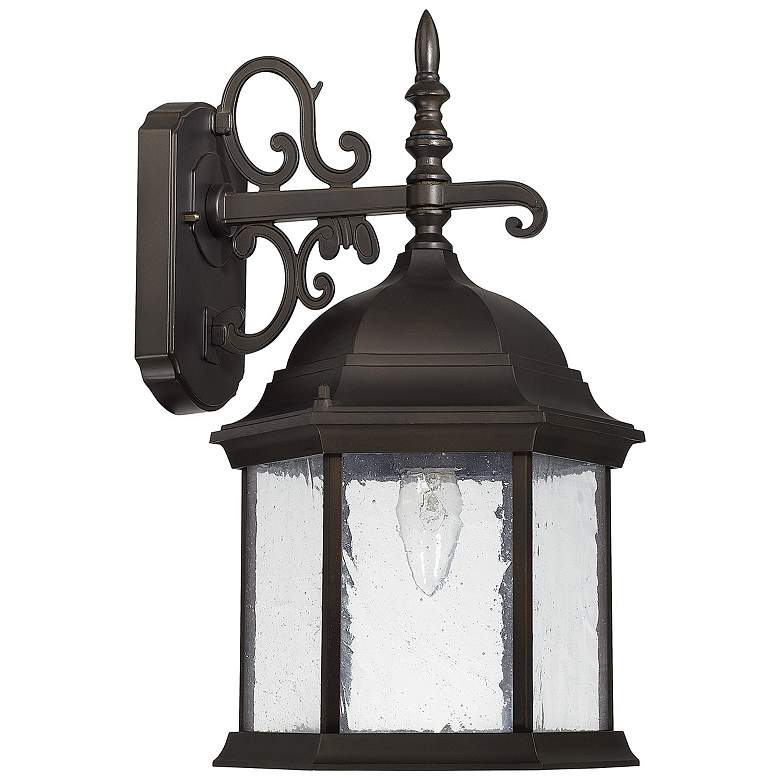 Image 1 Capital Lighting Main Street 1 Light Outdoor Wall-Lantern Old Bronze