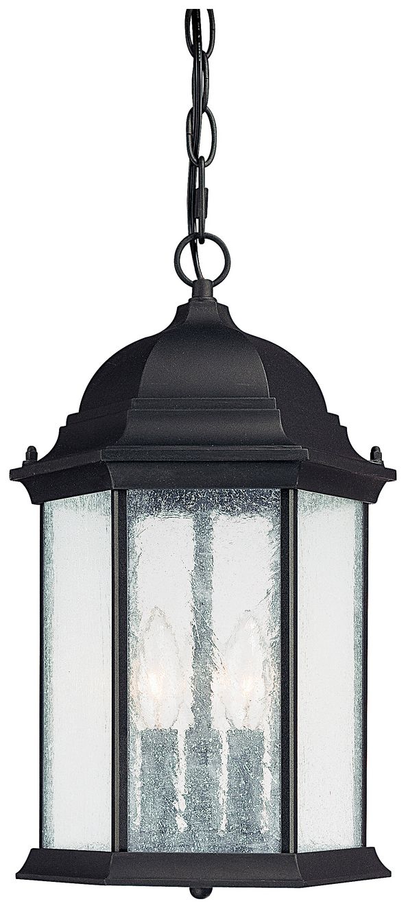 Capital Lighting Main Street 3 Light Outdoor Hanging Lantern 9.5" Black