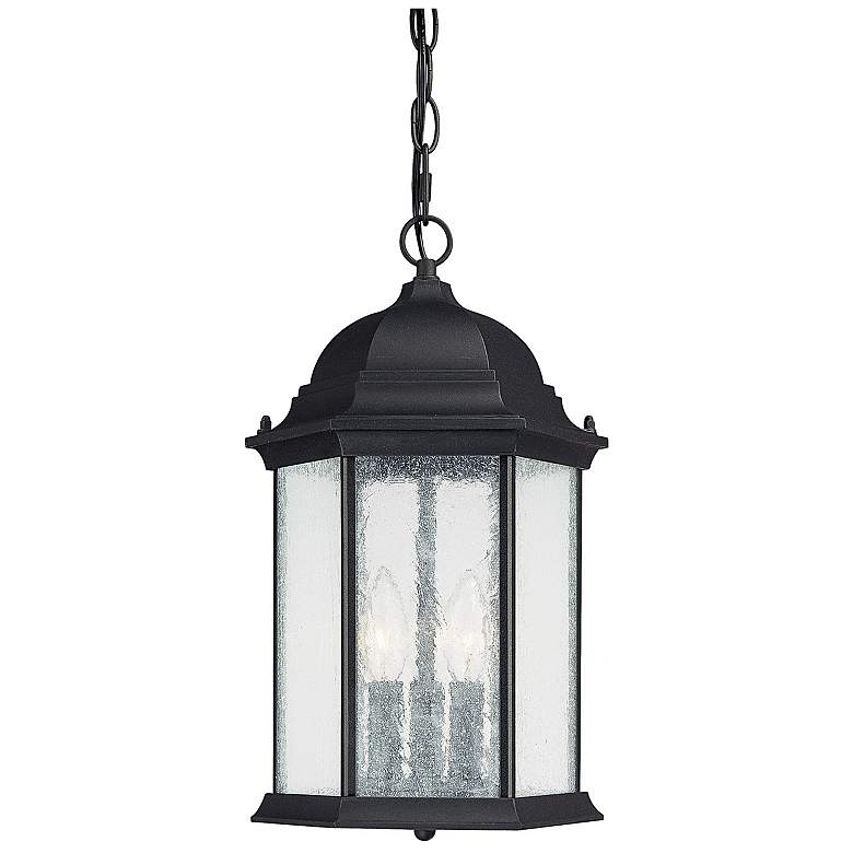 Image 1 Capital Lighting Main Street 3 Light Outdoor Hanging-Lantern Black