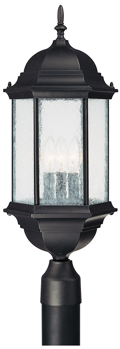 Capital Lighting Main Street 3 Light Outdoor Post lantern 9.5" Black