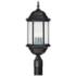 Capital Lighting Main Street 3 Light Outdoor Post-Lantern Black