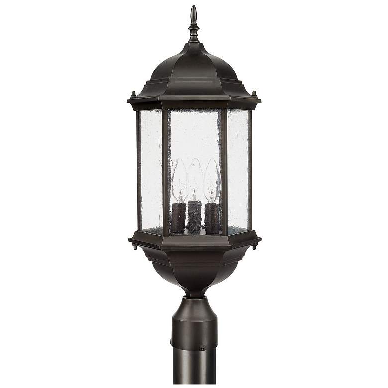 Image 1 Capital Lighting Main Street 3 Light Outdoor Post-Lantern Old Bronze