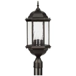 Capital Lighting Main Street 3 Light Outdoor Post-Lantern Old Bronze
