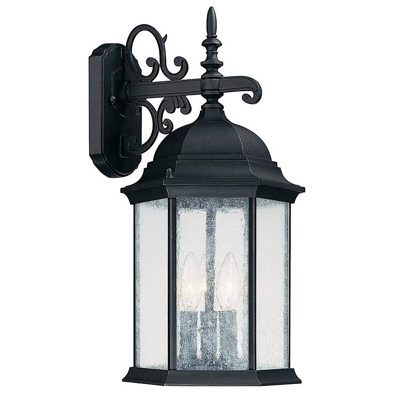 Image 1 Capital Lighting Main Street 3 Light Outdoor Wall-Lantern Black