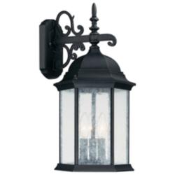 Capital Lighting Main Street 3 Light Outdoor Wall-Lantern Black