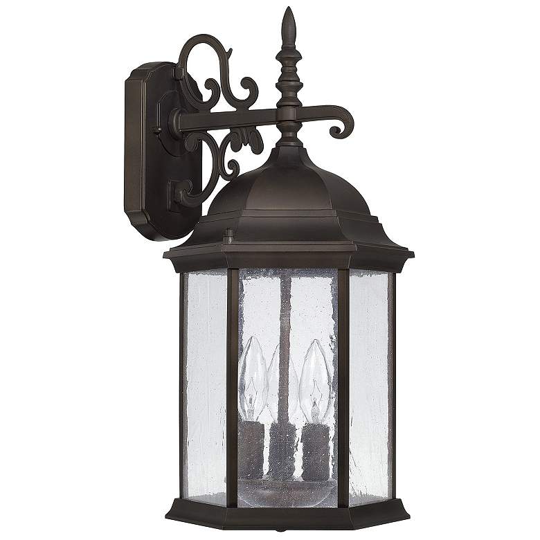 Image 1 Capital Lighting Main Street 3 Light Outdoor Wall-Lantern Old Bronze
