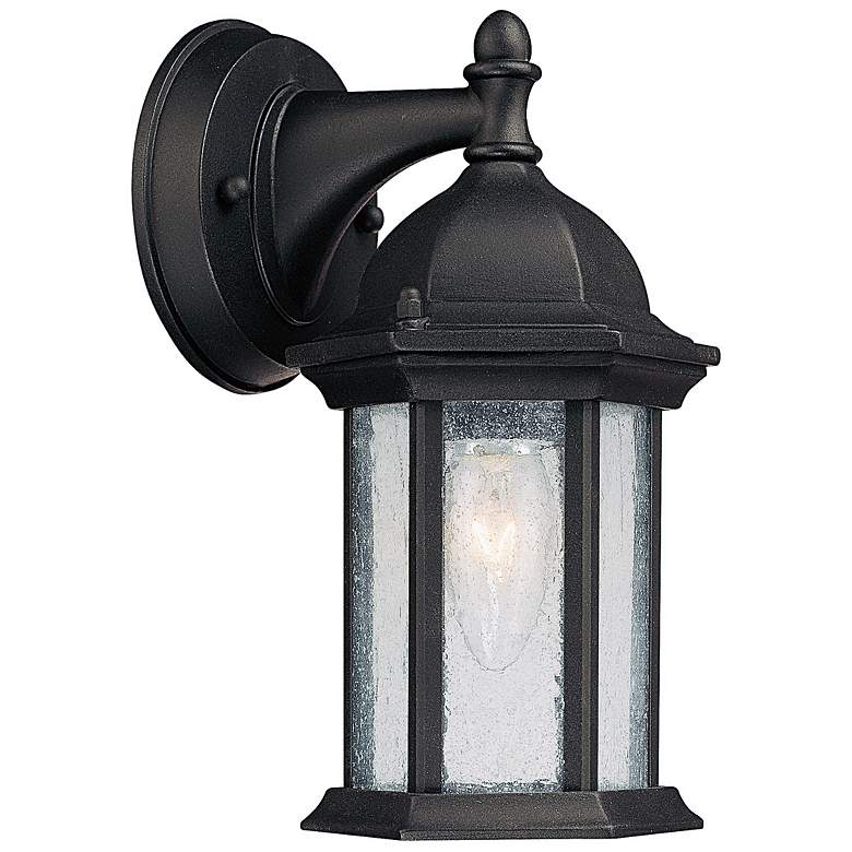 Image 1 Capital Lighting Main Street 9 1/2" High Black Outdoor Wall Lantern