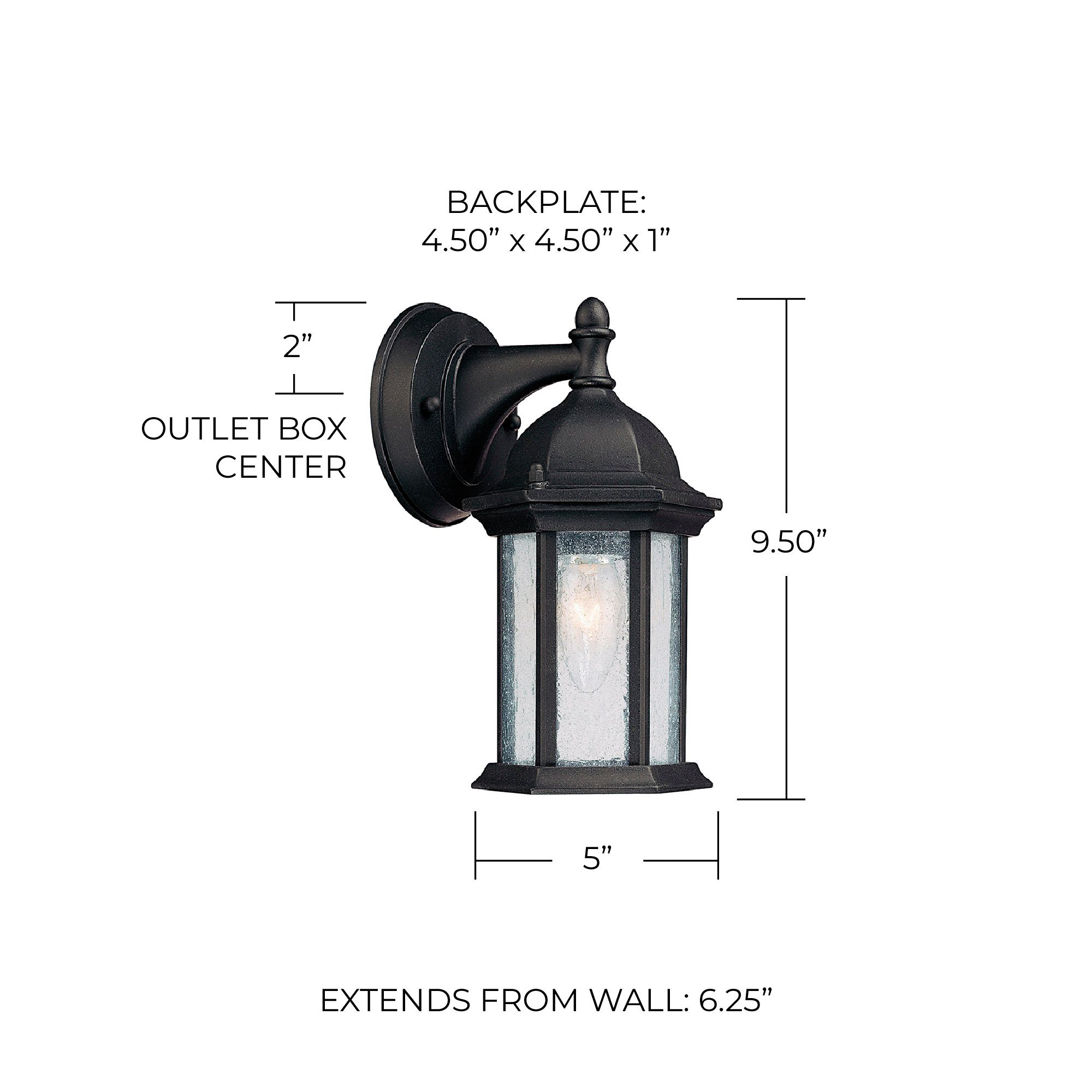 Image 2 Capital Lighting Main Street 9 1/2" High Black Outdoor Wall Lantern more views