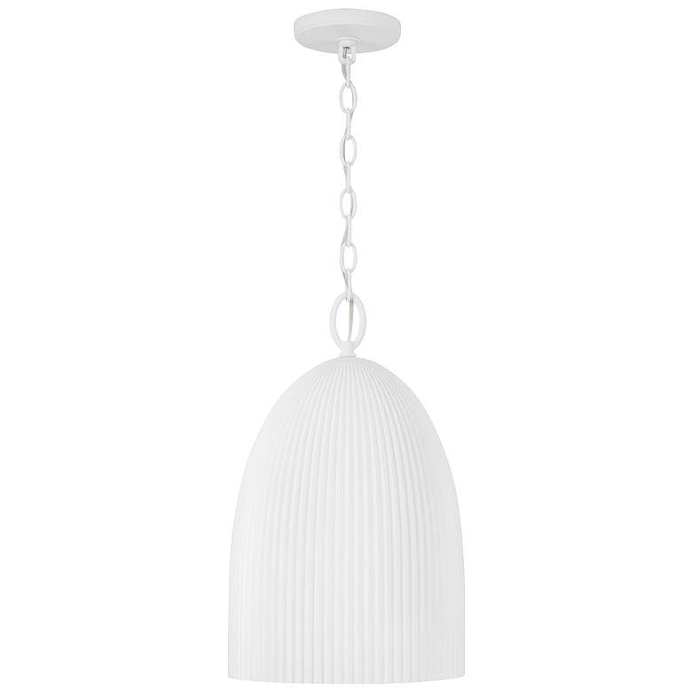 Image 2 Capital Lighting Mallory 1 Light Pendant 11" Ceramic White