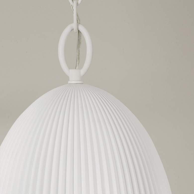 Image 4 Capital Lighting Mallory 1 Light Pendant 11" Ceramic White more views