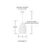 5_Capital Lighting Mallory 1 Light Pendant 11" Ceramic White more views