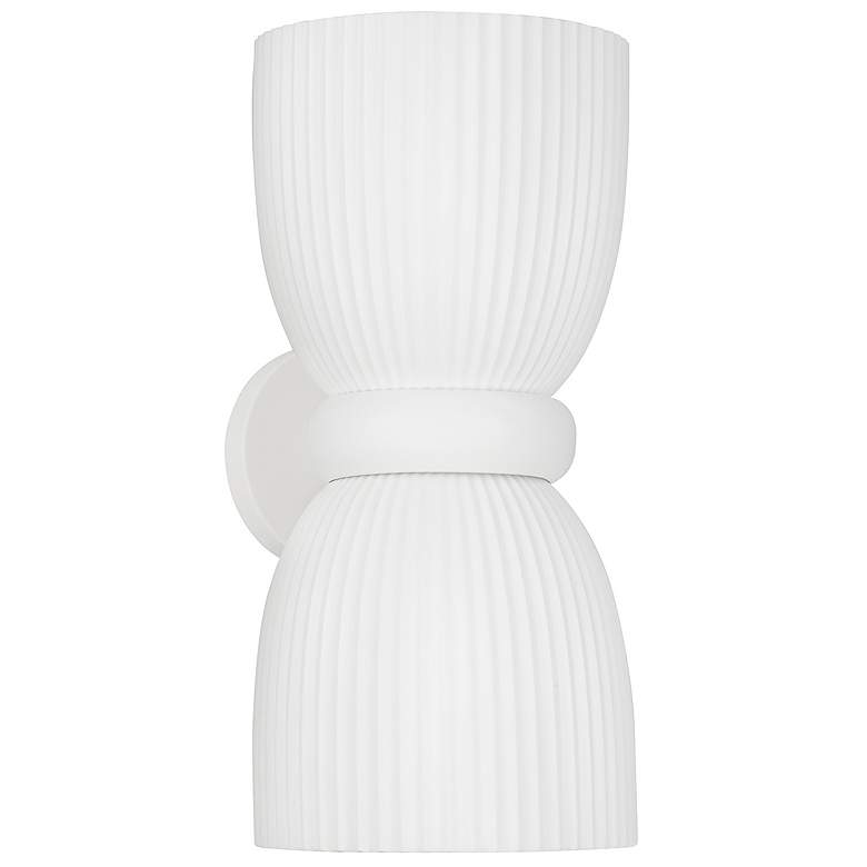 Image 1 Capital Lighting Mallory 2 Light Sconce 8" Ceramic White