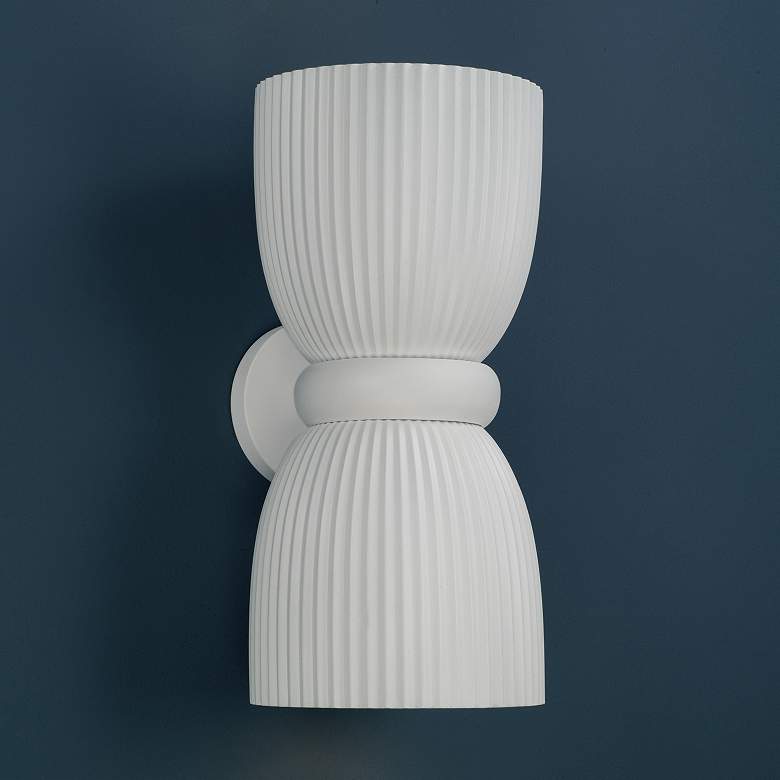 Image 6 Capital Lighting Mallory 2 Light Sconce 8" Ceramic White more views