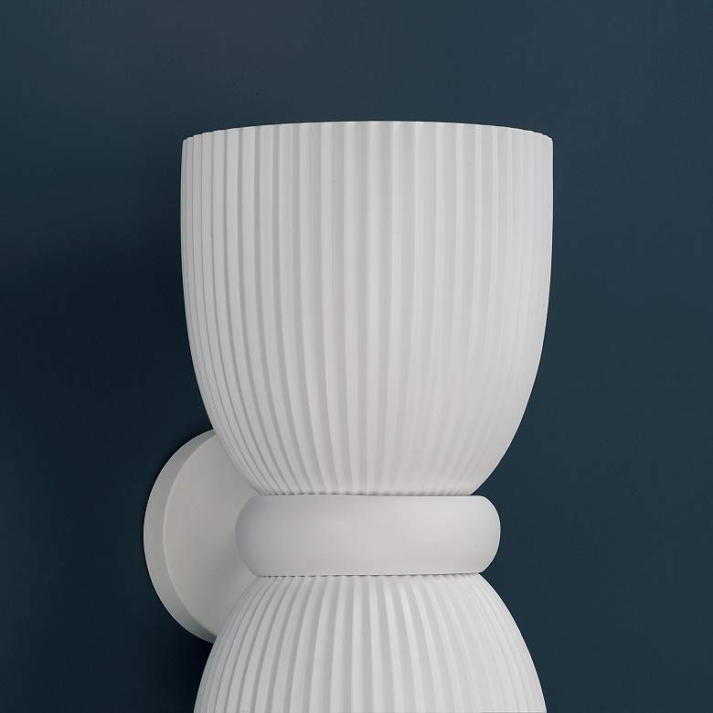 Image 7 Capital Lighting Mallory 2 Light Sconce 8" Ceramic White more views