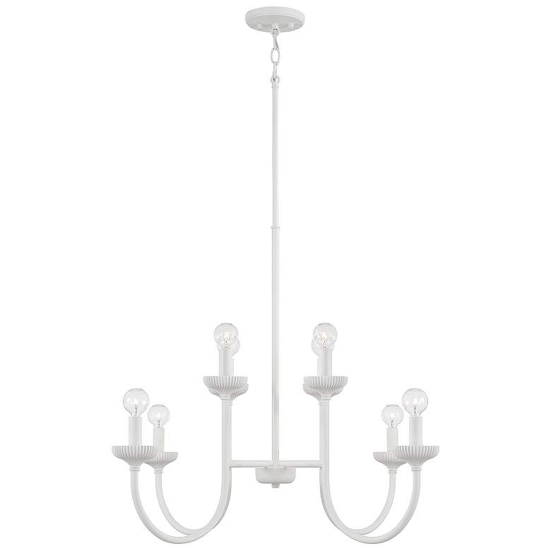 Image 1 Capital Lighting Mallory 8 Light Chandelier 32.5" Ceramic White