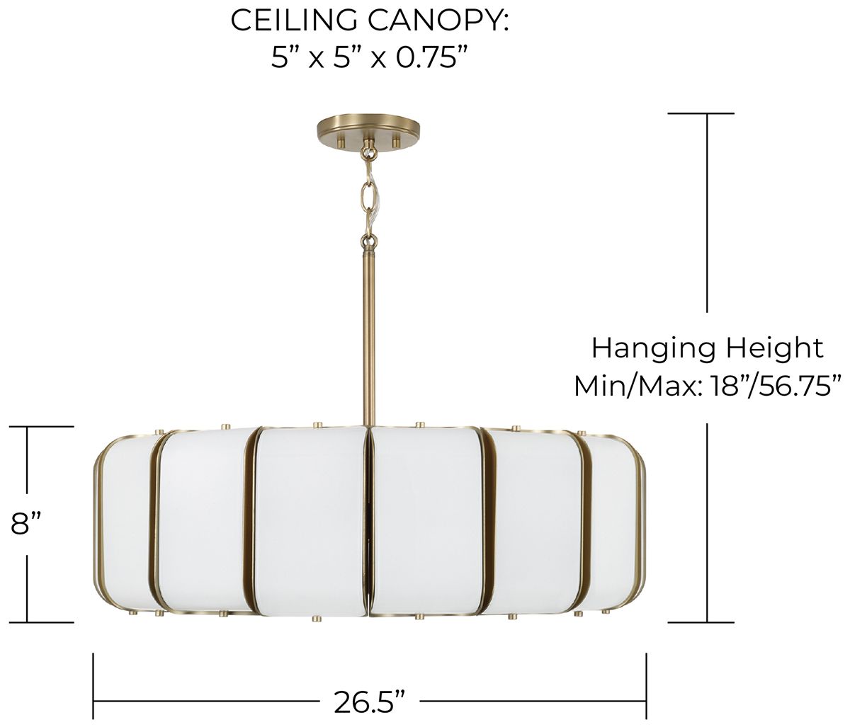 Image 5 Capital Lighting Marcell 16 Light Pendant 26.5" Aged Brass more views