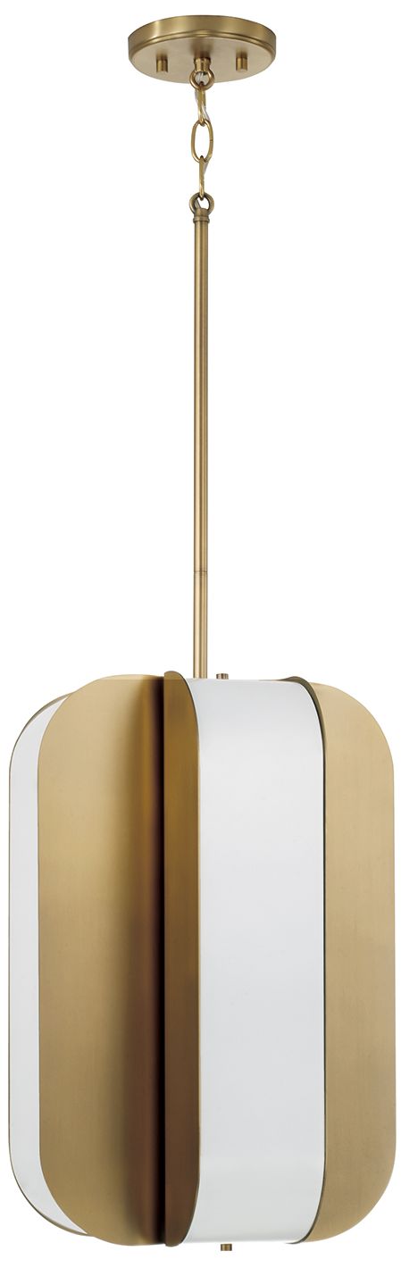 Image 2 Capital Lighting Marcell 4 Light Pendant 12" Aged Brass