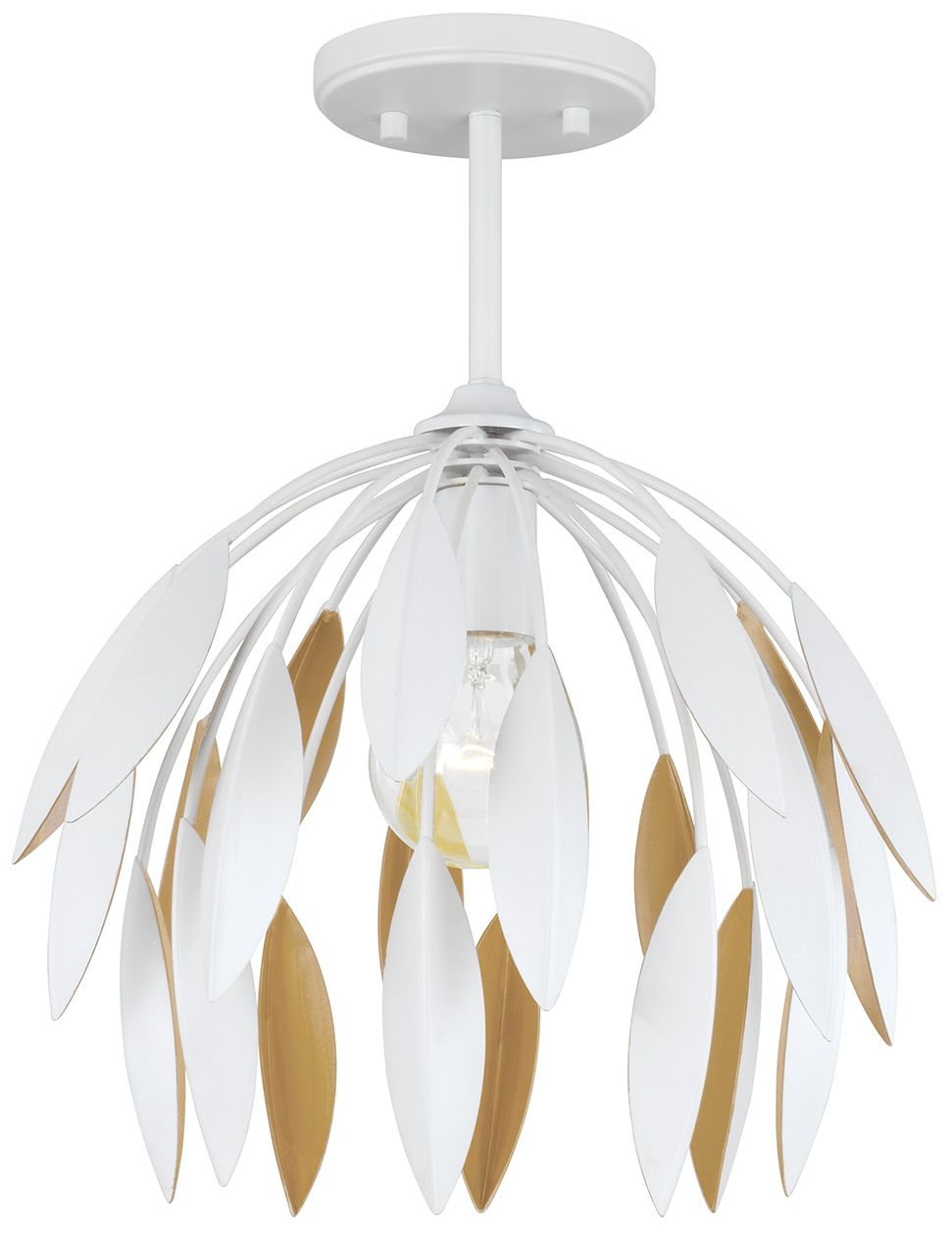 Image 2 Capital Lighting Margeaux 1 Light Pendant 14" Matte White