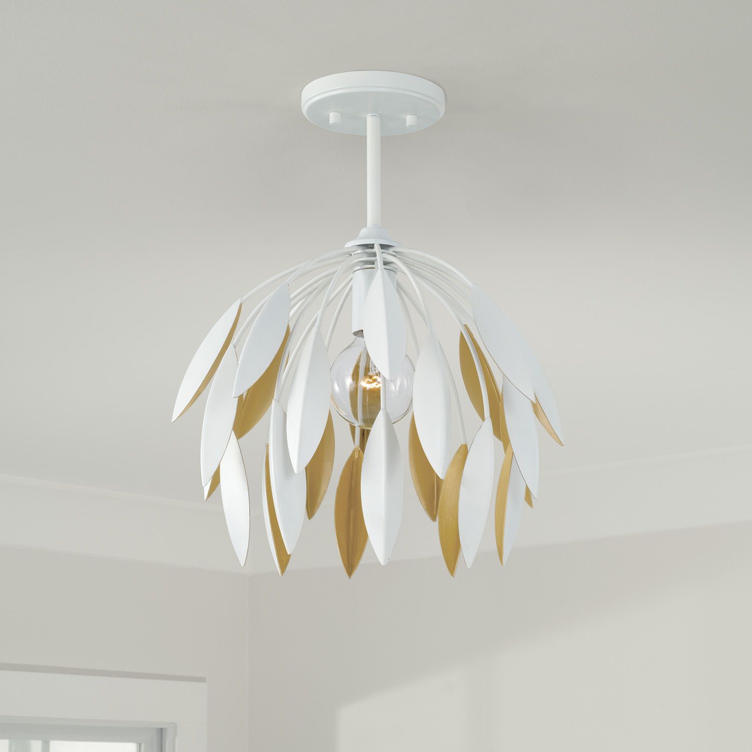 Image 3 Capital Lighting Margeaux 1 Light Pendant 14" Matte White more views