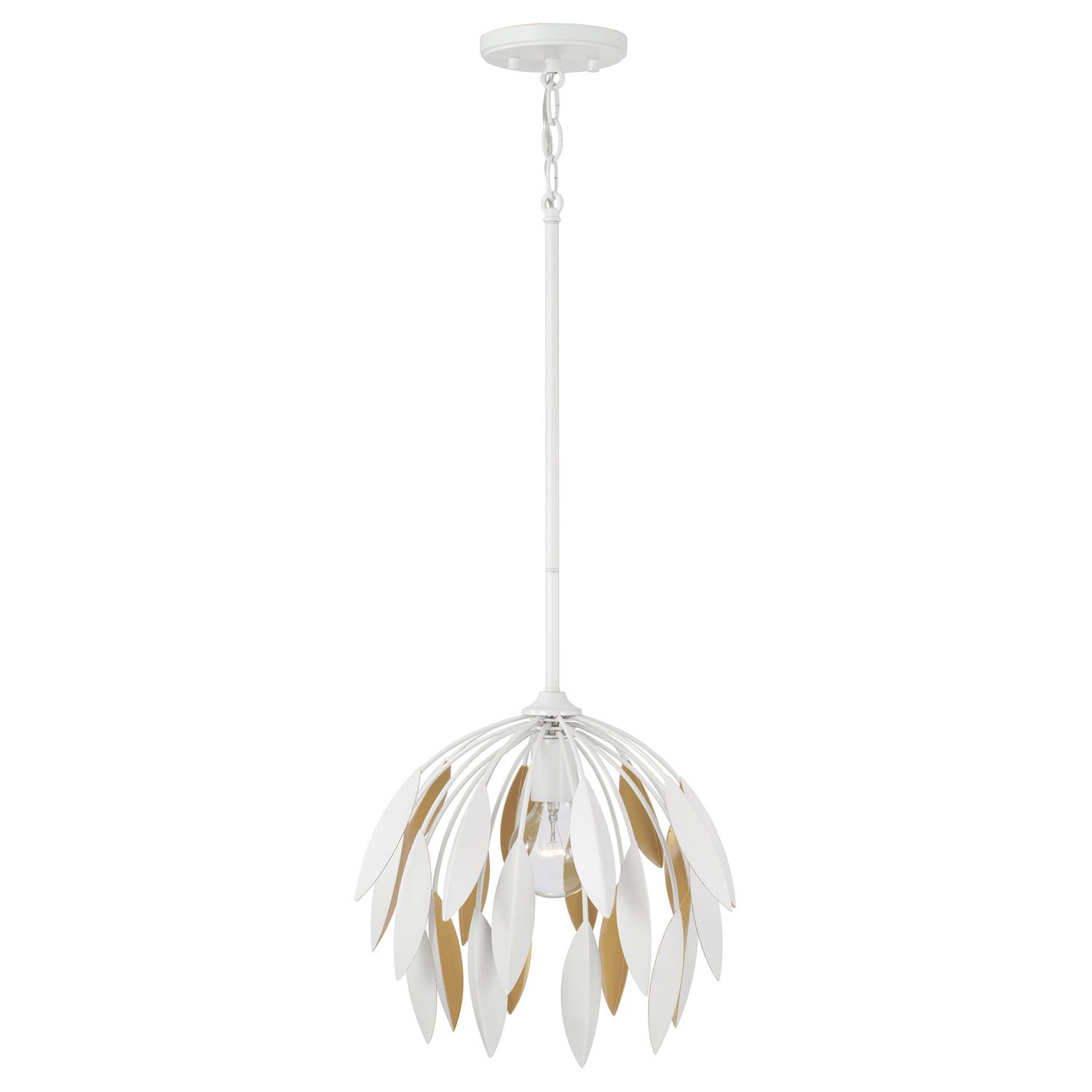 Image 5 Capital Lighting Margeaux 1 Light Pendant 14" Matte White more views