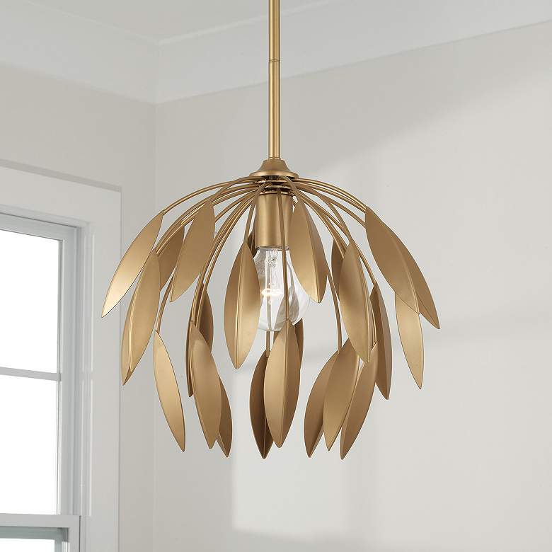 Image 1 Capital Lighting Margeaux 1 Light Pendant Buffed Gold