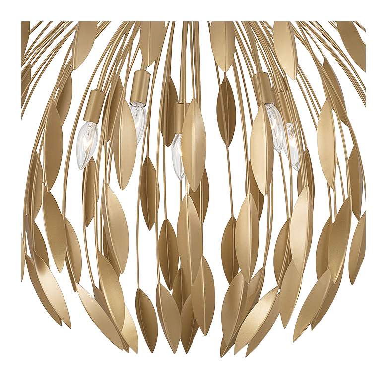 Image 3 Capital Lighting Margeaux 28 inch Modern 5-Light Gold Leaves Pendant more views