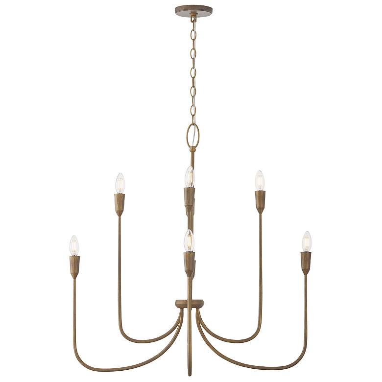 Image 2 Capital Lighting Marley 8 Light Chandelier 33" Mystic Bronze