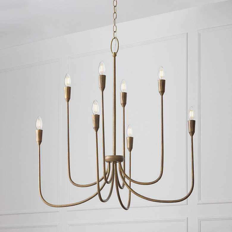 Image 3 Capital Lighting Marley 8 Light Chandelier 33" Mystic Bronze more views