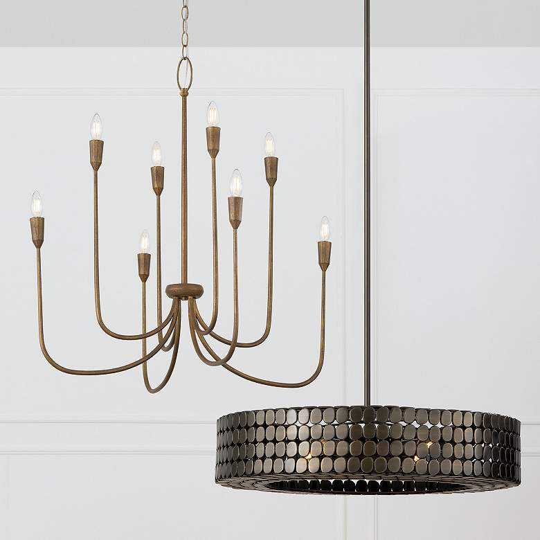 Image 6 Capital Lighting Marley 8 Light Chandelier 33" Mystic Bronze more views