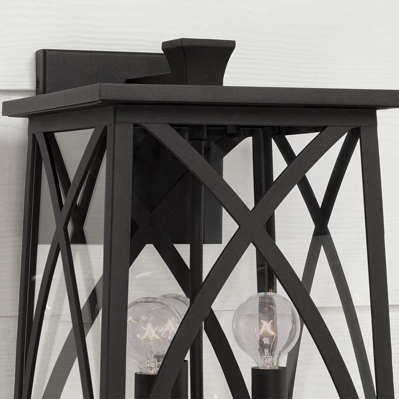 Image 4 Capital Lighting Marshall 3 Light Outdoor Wall-Lantern Black more views