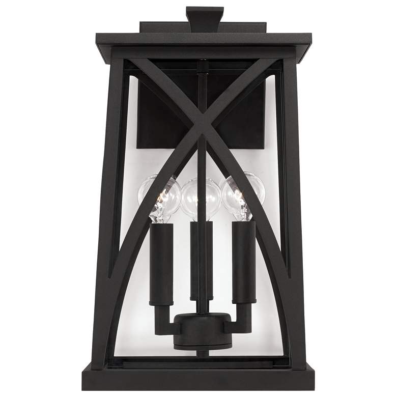 Image 5 Capital Lighting Marshall 3 Light Outdoor Wall-Lantern Black more views