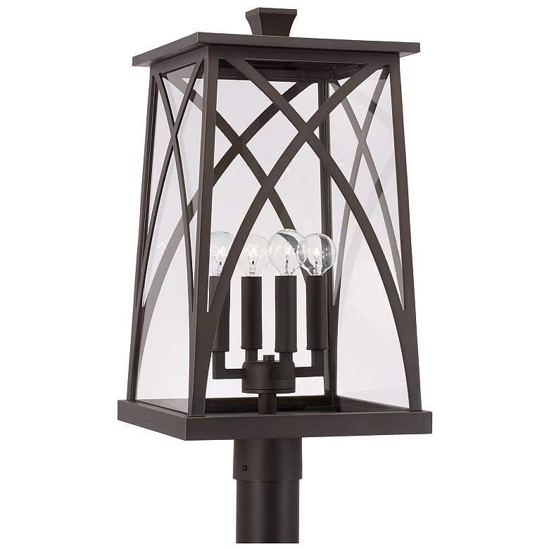 Image 1 Capital Lighting Marshall 4 Light Outdoor Post-Lantern Oiled Bronze