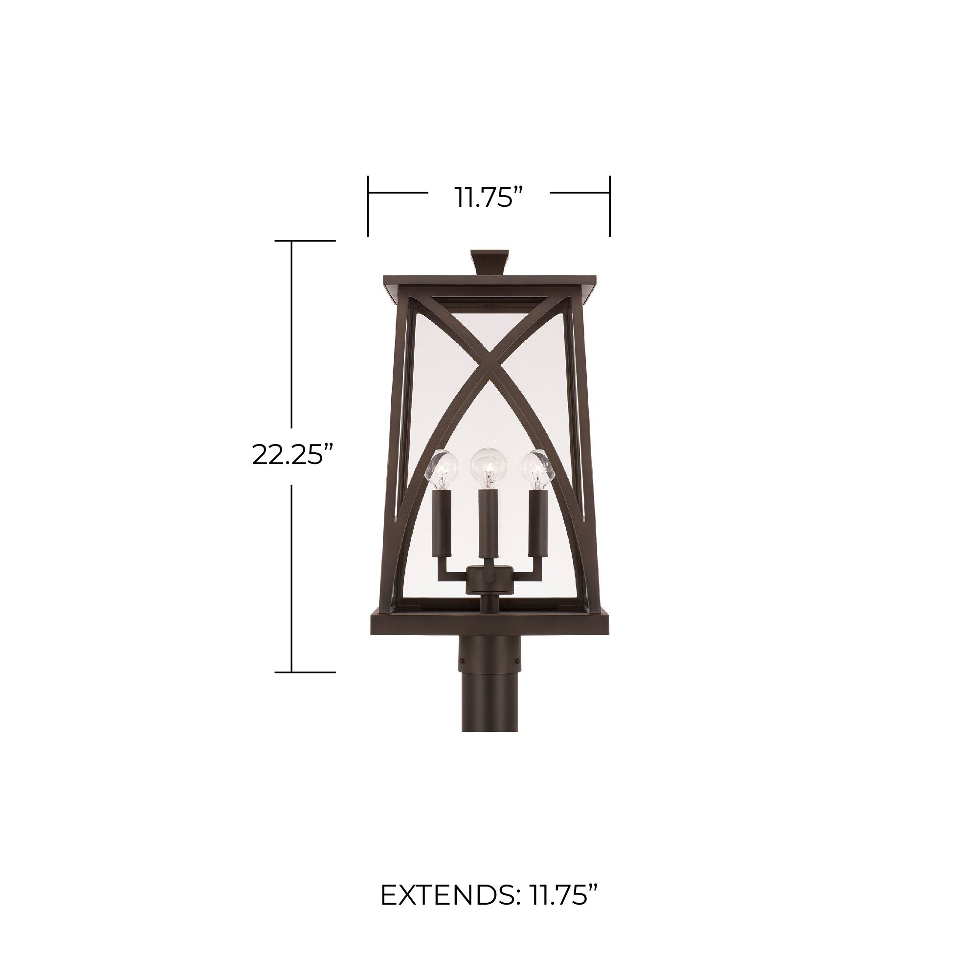 Image 5 Capital Lighting Marshall 4 Light Outdoor Post-Lantern Oiled Bronze more views