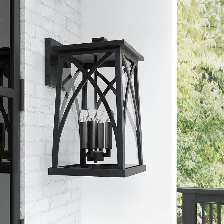 Image 3 Capital Lighting Marshall 4 Light Outdoor Wall-Lantern Black more views